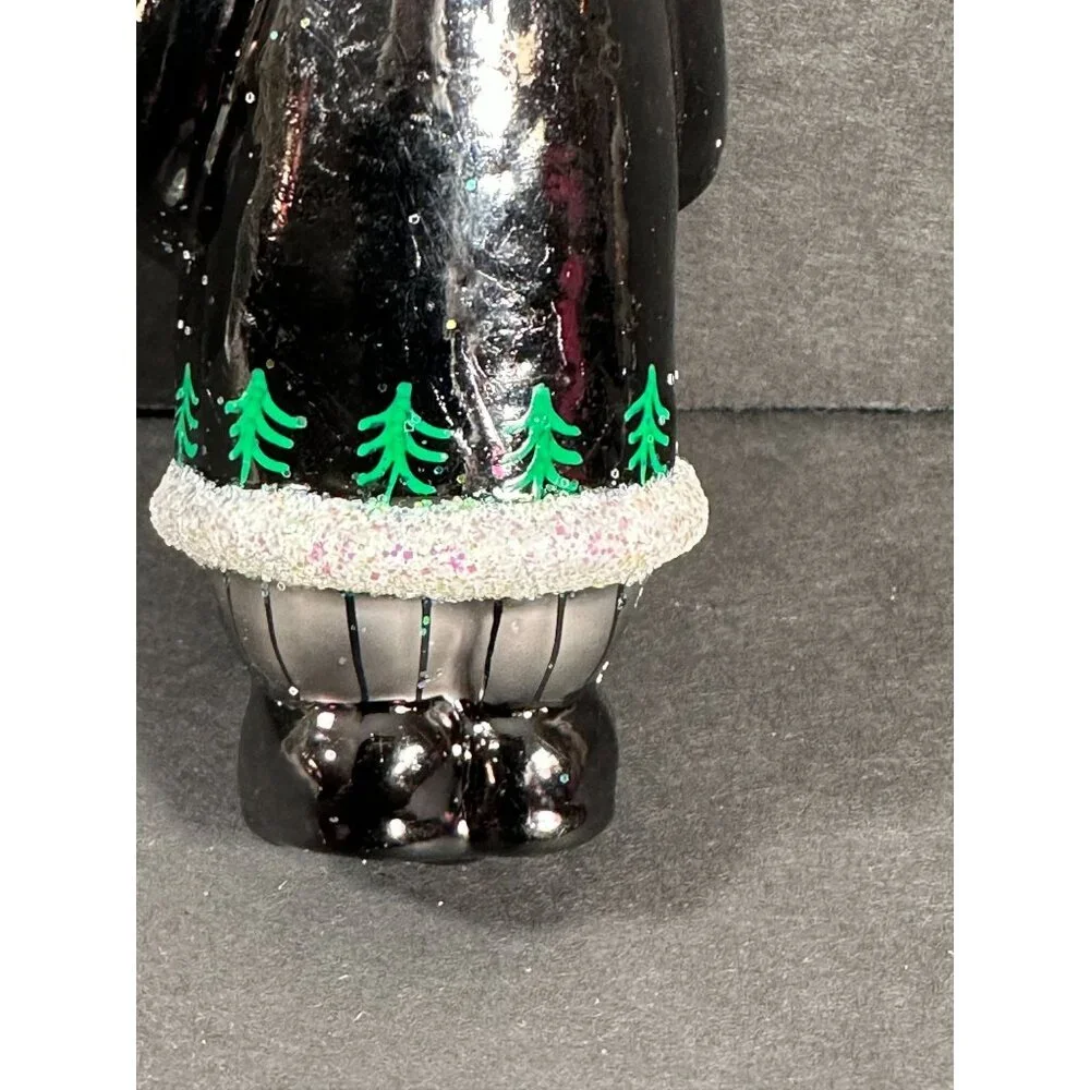 Christopher Radko Santa Claus Ornament Elfin Evening Black‎ Coat with Tree
